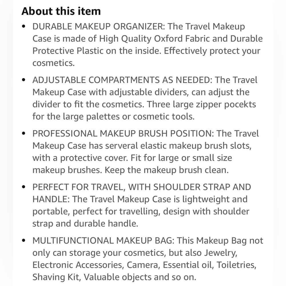 ‼️SOLD‼️Relavel Travel Makeup Train Case 13.8” Large - Picture 10 of 15